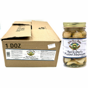 Basil & Garlic Pickled Mushrooms, 1 Case (12-16oz)